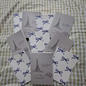 Bonjour Journal & Blue Bows journal
