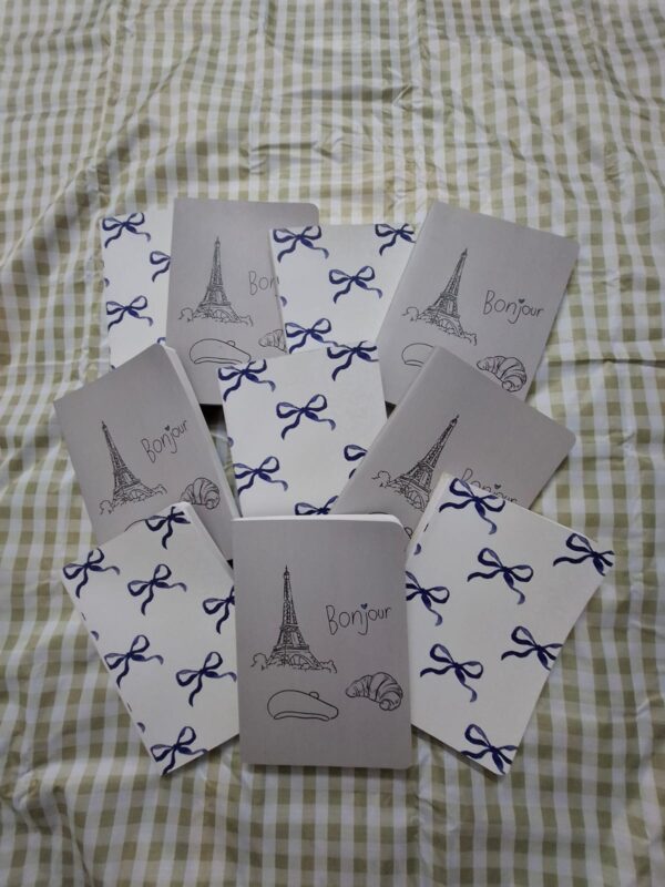 Bonjour Journal & Blue Bows journal